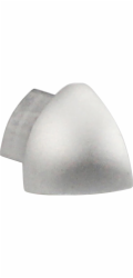 Rohový čtvrtkruhový koncový profil, eloxovaný hliník, matně stříbrný, 10 mm (2 ks)