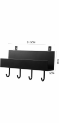 Police DenPanels, černá, se 4 kolíky, 21,5 cm, včetně šroubů