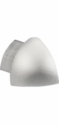 Rohový čtvrtkruhový koncový profil, eloxovaný hliník, matně stříbrný, 8 mm (2 ks)