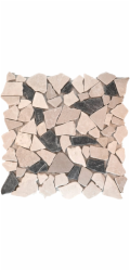 Mozaiková podložka Polygonal Biancon Java 30 cm x 30 cm