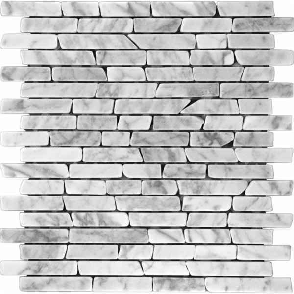 Mramorová mozaika Carrara White Slim Brick 28,5 cm x 30,5 cm