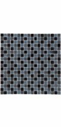 Mozaiková rohož z přírodního kamene černošedá 30 cm x 30 cm