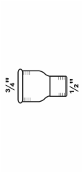 Kirchhoff redukční dvojitá objímka 24,2 mm (3/4" vnitřní závit) x 18,7 mm (1/2" vnitřní závit) Pozinkovaná