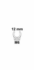 Kirchhoff trubková spona jednoduchá se závitovým pouzdrem M6 12 mm bílá