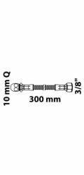 Kirchhoff flexibilní připojovací hadice 300 mm 15 mm (3/8" vnitřní závit) x 10 mm
