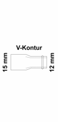 Redukční vsuvka Kirchhoff CU 1 pouzdro polotovar 15 mm x 12 mm