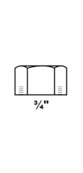 Koncová krytka Kirchhoff 24,2 mm (3/4" vnitřní průměr) pozinkovaná