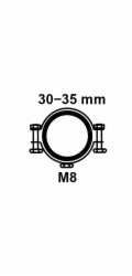 Kirchhoff objímka s objímkou se závitem M8 30 mm-35 mm pro 33,3 mm (1")