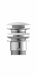 Vypouštěcí ventil Kirchhoff Design s přepadovou krytkou 41,9 mm (1 1/4") x 65 mm bílý
