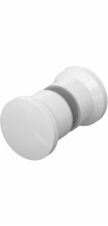 Sprchová rukojeť Baliv kulatá bílá