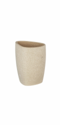 Wenko kelímek na zubní kartáček Pion keramický 7,6 x 10,9 x 7,4 cm béžový
