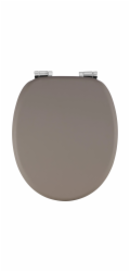 WC sedátko Baliv Preto s mechanismem tlumeného dovírání, MDF dřevěné jádro, šedé