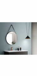 Designové zrcadlo DSK Black Vince O 60 cm černé