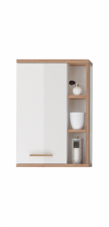 Pelipal Nástěnná koupelnová skříňka Quickset 923 Bílý lesk - dub Riviera 50,5 cm