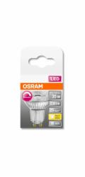 Osram LED žárovka GU10 3,4 W Teplá bílá 230 lm Energetická třída: G 5,2 x 5 cm (V x O)
