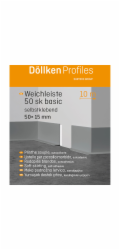 Döllken Profiles Samolepicí šedý skládací úhelník, 48 mm x 13 mm, délka 10000 mm