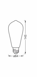 Osram Žárovka Matter E27 Edison E60 stmívatelná 6 W 806 lm 14,3 x 6,4 cm