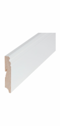 Döllken Profiles Masivní dřevěná soklová lišta, bílá, 96 mm x 18 mm, délka 2400 mm