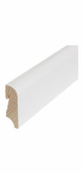 Döllken Profiles Masivní dřevěná soklová lišta, bílá, 58 mm x 18 mm, délka 2400 mm