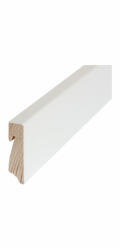 Döllken Profiles Masivní dřevěná soklová lišta, bílá, 58 mm x 16 mm, délka 2400 mm