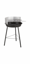 Sonstige Kulatý gril na dřevěné uhlí 56 cm x O 36,5 cm Černo-stříbrný