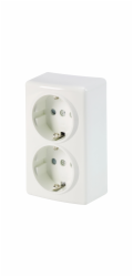 Sonstige Zásuvka, krémově bílá, 1 kus, 2 x 2pólová