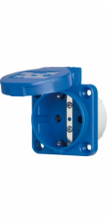 Sonstige Zásuvka na omítku s výklopným krytem, 2pólová, 16 A, modrá