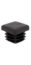 Sonstige Koncové krytky pro čtvercové trubky s žebry, černé, O 20 mm