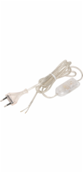 Sonstige Napájecí kabel s vypínačem a euro zástrčkou, průhledný, 2 m
