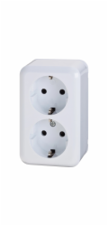 Sonstige Dvojitá zásuvka na omítku, bílá