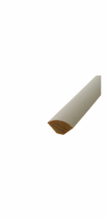 Döllken Profiles Čtvrtkruhový borovicový hranol, bílý lak, 14 mm x 14 mm, délka 2400 mm