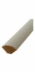 Döllken Profiles Čtvrtkruhový borovicový hranol, bílý lak, 18 mm x 18 mm, délka 2400 mm