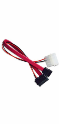 AKASA kabel SATA kombinovany kabel pro připojení slim DVD a BR mechanik, 40cm