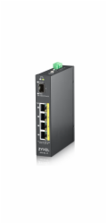 Zyxel 4xGb+1xSFP POE IP30 DIN 120W RGS100-5P