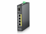 Zyxel 4xGb+1xSFP POE IP30 DIN 120W RGS100-5P