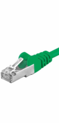 PREMIUMCORD Patch kabel CAT6a S-FTP, RJ45-RJ45, AWG 26/7 1,5m zelená