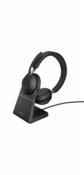 Jabra Evolve2 65/Stereo/USB-C/BT/Bezdrát/MS/Stand/Černá