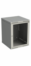Rozvaděč nástěnný SENSA 15U 500mm, dveře sklo, RAL 7035, SENSA-15U-65-11-G