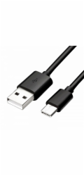 Kabel USB Logo USB-A - USB-C 1 m Černý