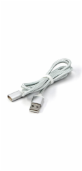 Red Fighter USB-A USB kabel – magnetický 1 m stříbrný
