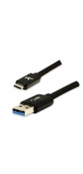 Kabel USB Logo USB-A - USB-C 2 m Černý