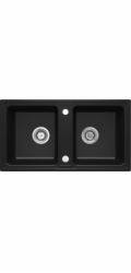DEANTE 2-CHAMBER GRANITE SINK BLACK ZOR