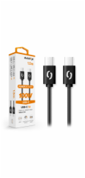 Datový kabel ALIGATOR POWER 100W, USB-C/USB-C 5A, 1,5m černý