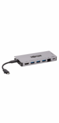Eaton Dokovací stanice USB-C 4K HDMI, USB 3.2 Gen 1, rozbočovač USB-A, GbE, paměťová karta, nabíjení PD 100W, odnímatelný kabel U442-DOCK5D-GY
