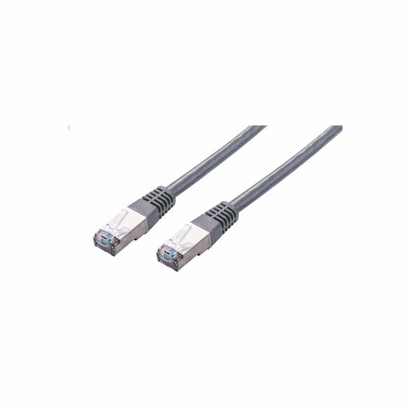 C-TECH kabel patchcord Cat5e, FTP, šedý, 0,5m