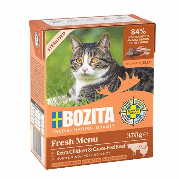 BOZITA Fresh Menu Sterilised Extra Chicken with beef - mo...