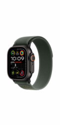 Apple Watch 49mm Green Trail Loop - S/M - Black Titanium Finish