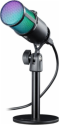 Defender Drátový mikrofon GLOW GMC 400 se stojanem STREAM Streaming RGB USB