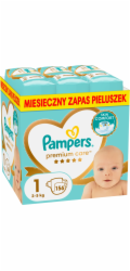 Pampers Premium Care 1, 2-5 kg, 156 ks.