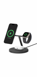 Belkin BOOST CHARGE PRO Qi2, 15W 3v1 stojan s Apple watch fast charge, černý